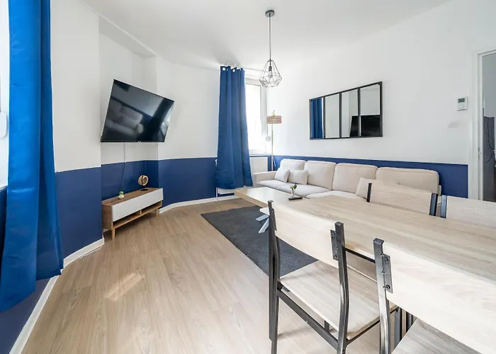 Bleu Oceane - Wifi - Gare - 3 Lits - Equipe